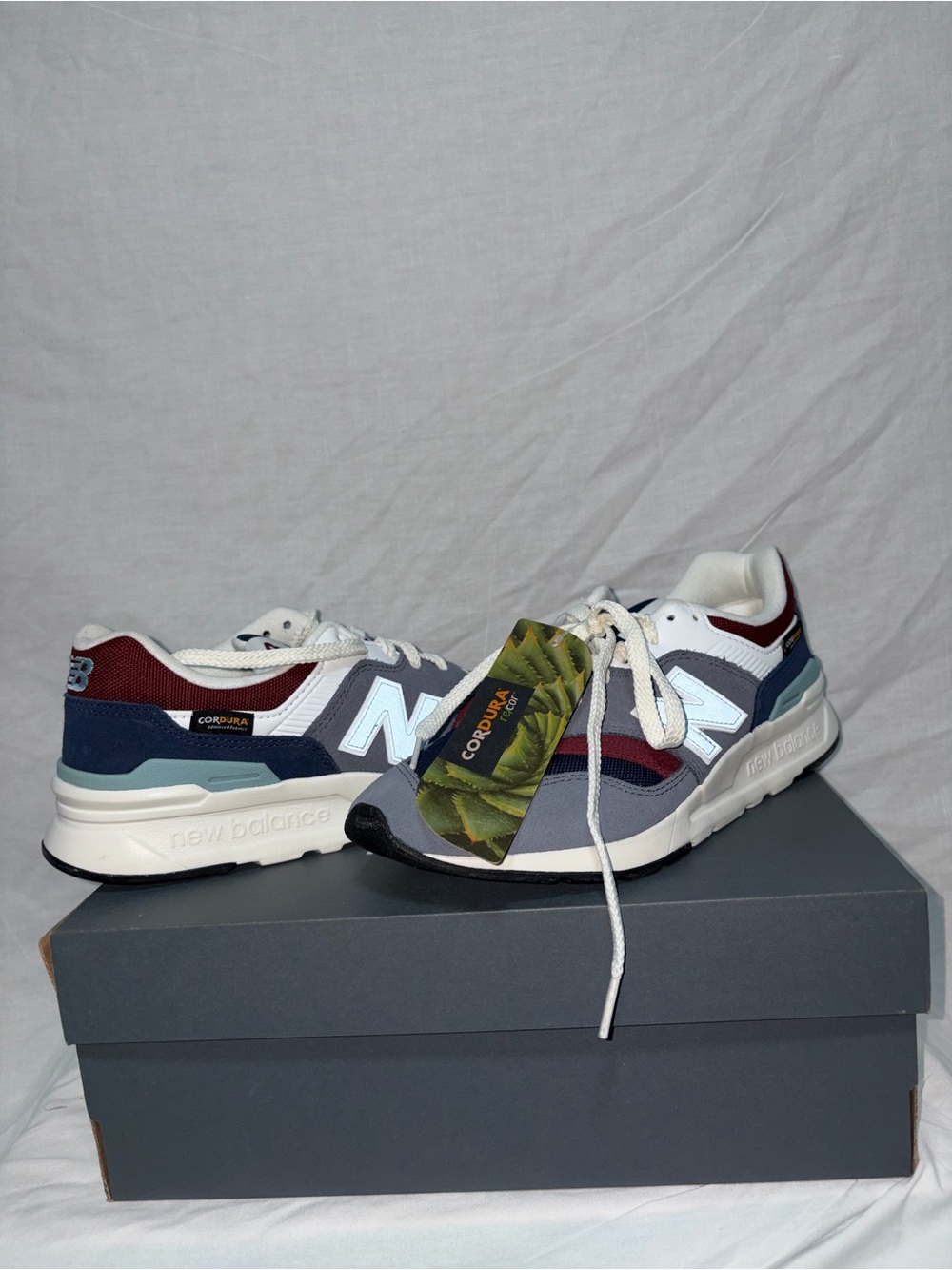 New Balance Men's 997H Sneakers - White, Navy & Burgundy